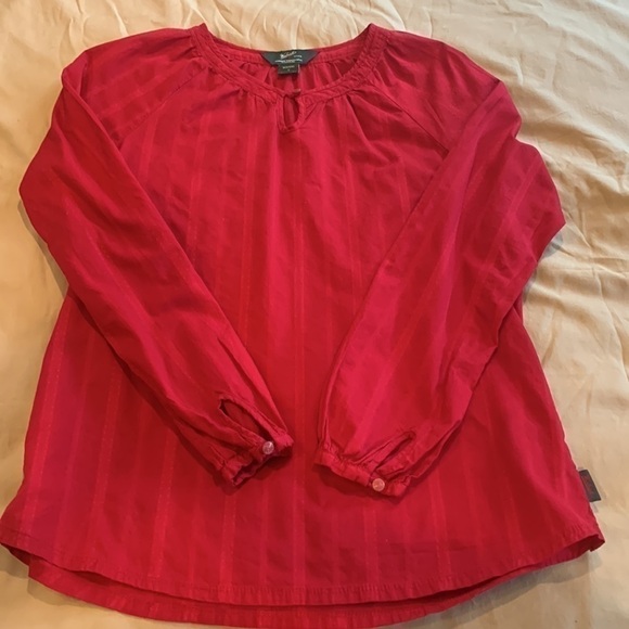 Woolrich Long Sleeve Keyhole Top Size Small - Picture 7 of 13